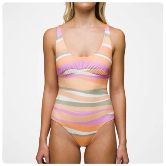 prAna Womens Mallorca Swim One-Piece XS XTRA SMALL in Waves - Picture 2 of 6